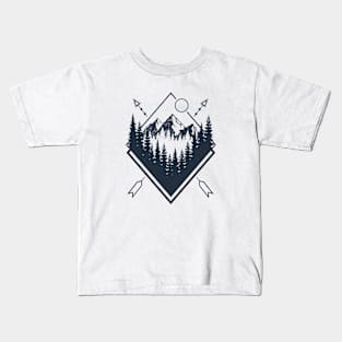 Mountains. Double Exposure Kids T-Shirt